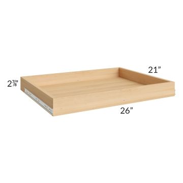 Sky Blue Shaker 30" Roll Out Tray with a Dovetailed Drawer Box