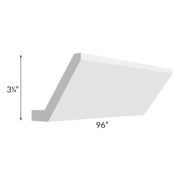 Charlotte White 96" Angled Crown Molding