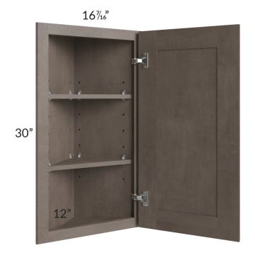 Natural Grey Shaker 12x30 Angle Wall Cabinet