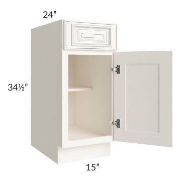 Signature Vanilla Glaze 15" Base Cabinet