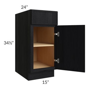 Township Rift Black Oak 15" Base Cabinet