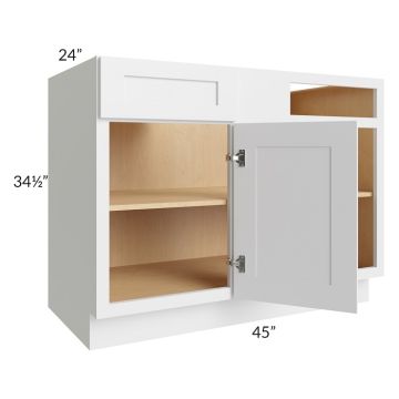Asheville White Shaker 45" Blind Corner Base Cabinet