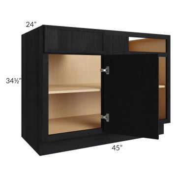 Township Rift Black Oak 45" Blind Corner Base Cabinet