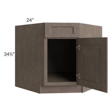 Providence Natural Grey 36" Base Diagonal Corner Sink Cabinet