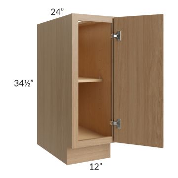 Township Rift Black Oak 12" Full Height Door Base Cabinet