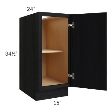 Township Rift Black Oak 15" Full Height Door Base Cabinet