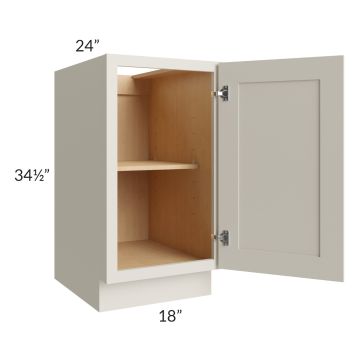 Asheville Cloud Shaker 18" Full Height Door Base Cabinet