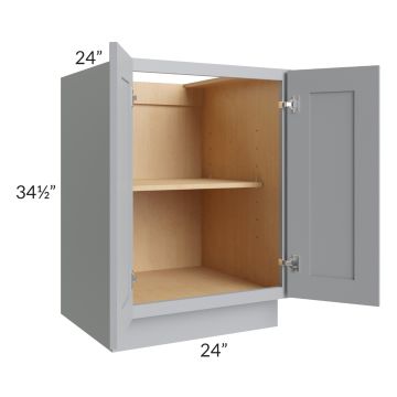 Asheville Grey Shaker 24" Full Height Door Base Cabinet