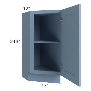 Sky Blue Shaker 12" Base Transitional Cabinet