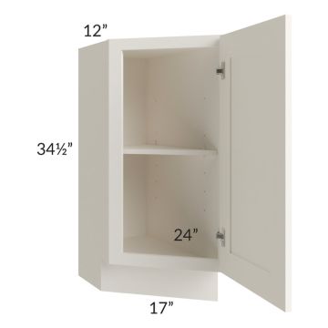 Signature Vanilla Glaze 12" Base Transitional Cabinet (Left)