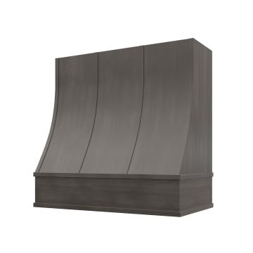 Charcoal Grey Shaker Charlotte Strapped Sloped Hood with Block Molding