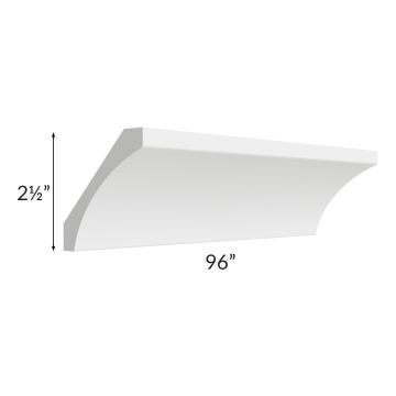 Charlotte White 96" Cove Crown Molding