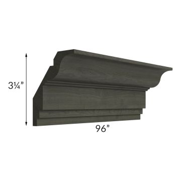 Charlotte Dark Grey Crown Molding (3-1/4" Height)