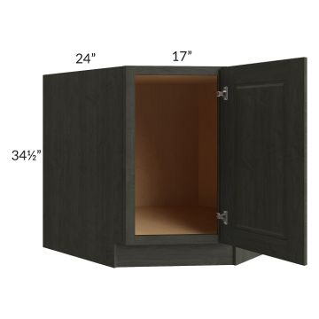 Charlotte Dark Grey 36" Diagonal Corner Sink Base Cabinet