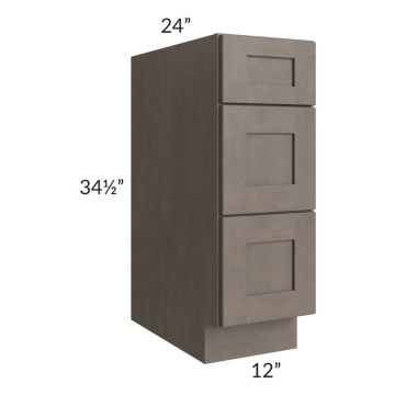 Natural Grey Shaker 12" Drawer Base Cabinet