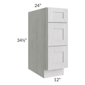 Heather Grey Shaker 12" Drawer Base Cabinet