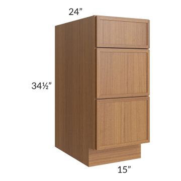 Portland Walnut 15" Drawer Base Cabinet 