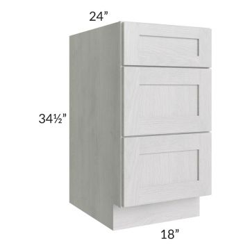 Heather Grey Shaker 18" Drawer Base Cabinet