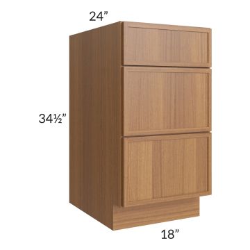 Portland Walnut 18" Drawer Base Cabinet 