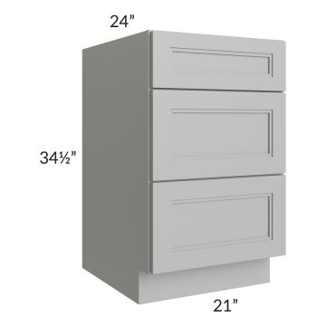 Charlotte Grey 21" 3-Drawer Base Cabinet