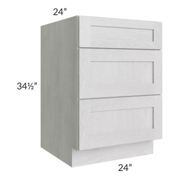 Heather Grey Shaker 24" Drawer Base Cabinet