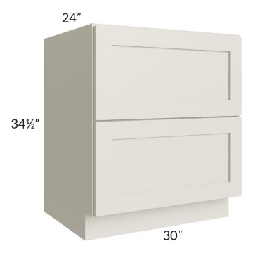 Asheville Cloud Shaker 30" 2-Drawer Base Cabinet