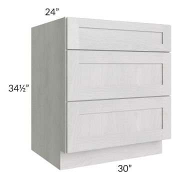 Heather Grey Shaker 30" Drawer Base Cabinet