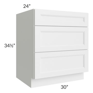 Belfast White 30" Drawer Base Cabinet