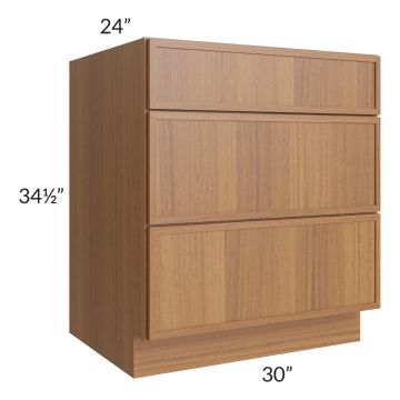 Portland Walnut 30" Drawer Base Cabinet 