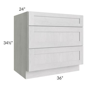 Heather Grey Shaker 36" Drawer Base Cabinet