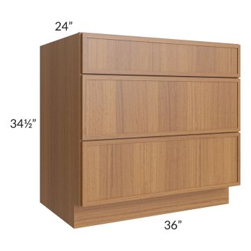 Portland Walnut 36" Drawer Base Cabinet