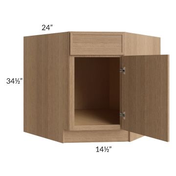 Vienna Rift Oak 36" Diagonal Corner Sink Base