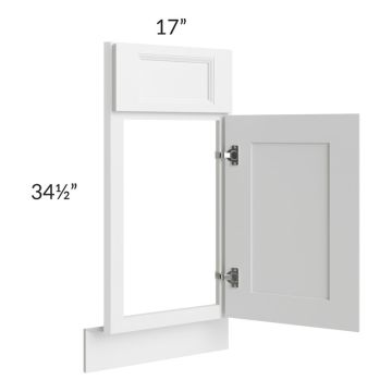 Union White 36" Diagonal Corner Sink Front