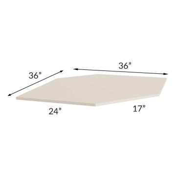 36" Diagonal Corner Sink Front Floor