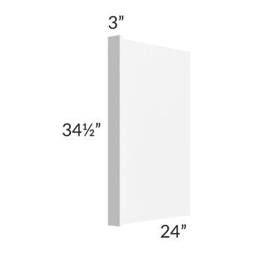 Providence White Appliance End Panel with a 3" Return
