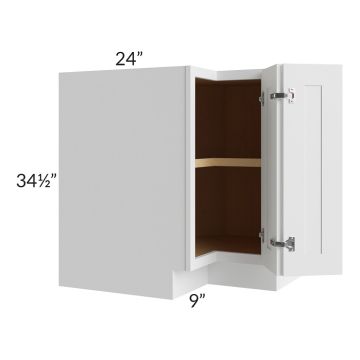 Asheville White Shaker 33" Easy Reach Corner Base Cabinet