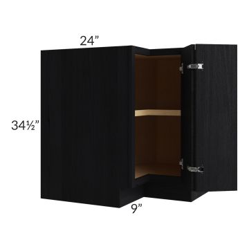 Township Rift Black Oak 33" Easy Reach Corner Base Cabinet