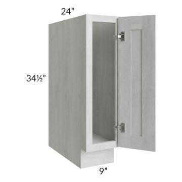 Heather Grey Shaker 9" Full Height Door Base Cabinet 