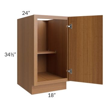  Portland Walnut 18" Full Height Door Base Cabinet 