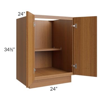  Portland Walnut 24" Full Height Door Base Cabinet