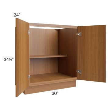  Portland Walnut 30" Full Height Door Base Cabinet 