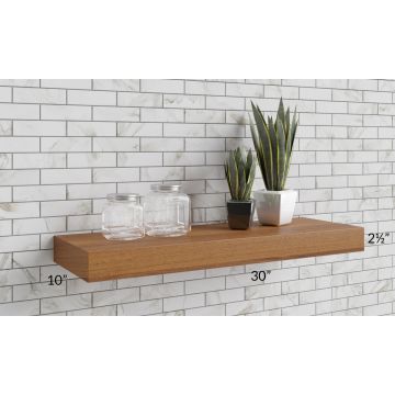 30" Floating Oak Shelf