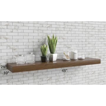 Vienna Rift Oak 48" Floating Walnut Shelf