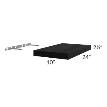 Township Rift Black Oak 24" Floating Shelf