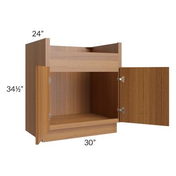 Portland Walnut 30" Farm Sink Base Cabinet