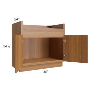Portland Walnut 36" Farm Sink Base Cabinet