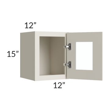 Asheville Cloud Shaker 12x15 Wall Glass Door Cabinet