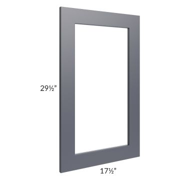 Midtown Indigo Shaker 18x30 Clear Glass Door (Cabinet Sold Separately)