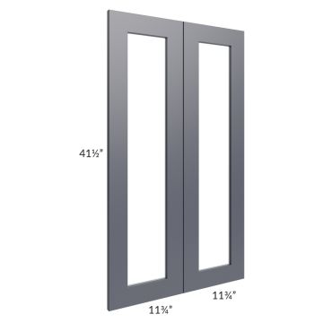 Midtown Indigo Shaker 24x42 Clear Glass Door (Cabinet Sold Separately)