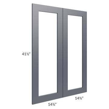 Midtown Indigo Shaker 30x42 Clear Glass Door (Cabinet Sold Separately)